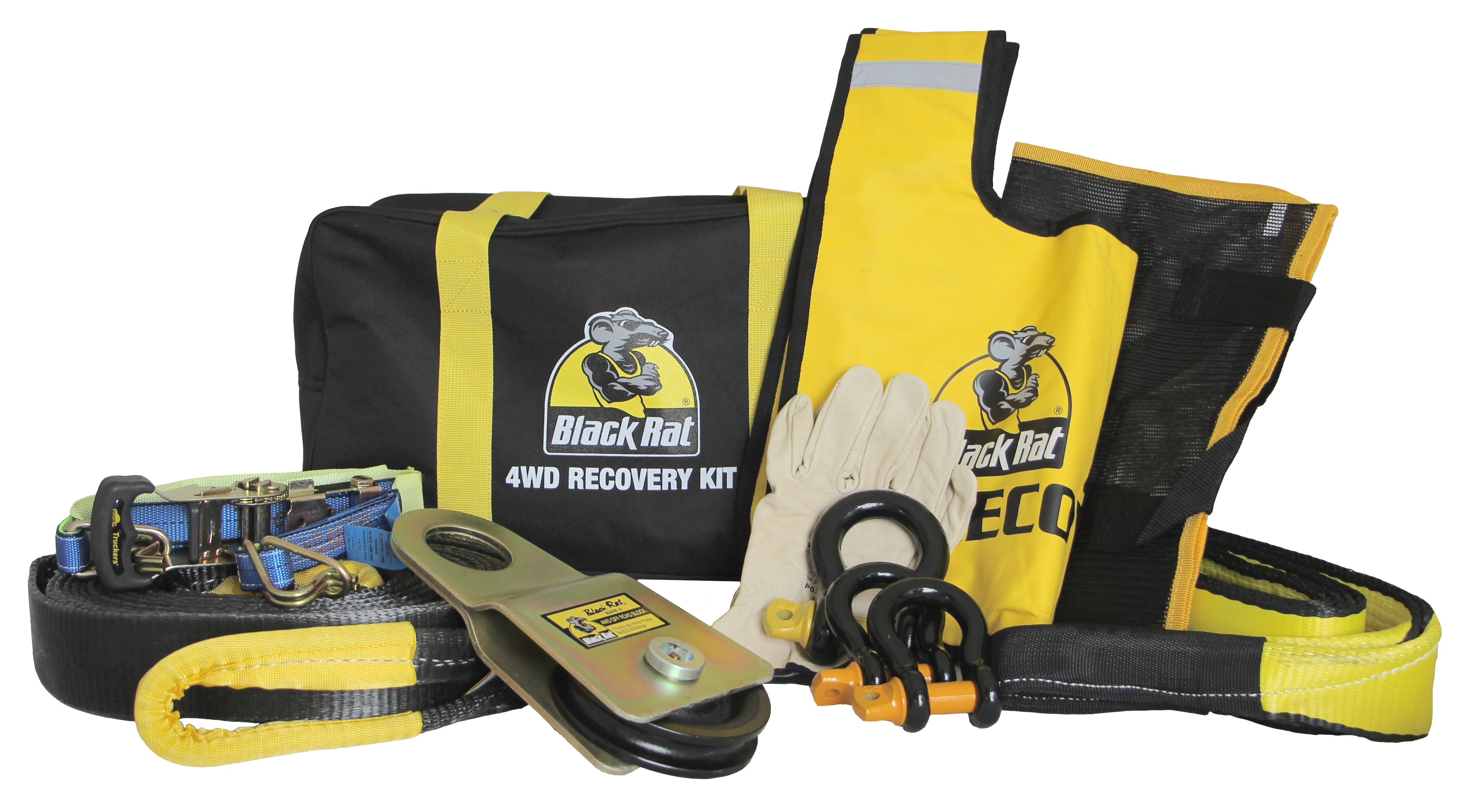 Black Rat 4WD Safety Recovery Kit with Recovery Damper