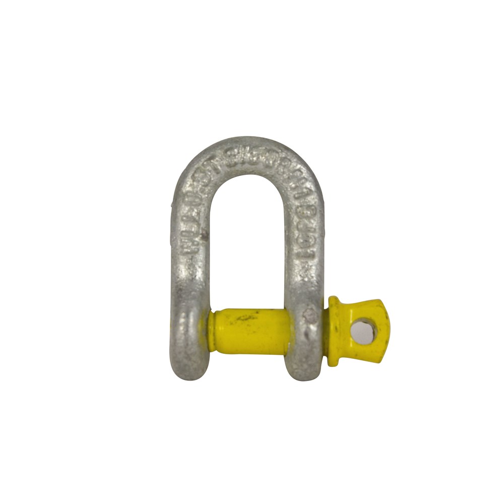 Beaver Yellow Pin Grade S Screw Pin Dee Shackle 0.5t