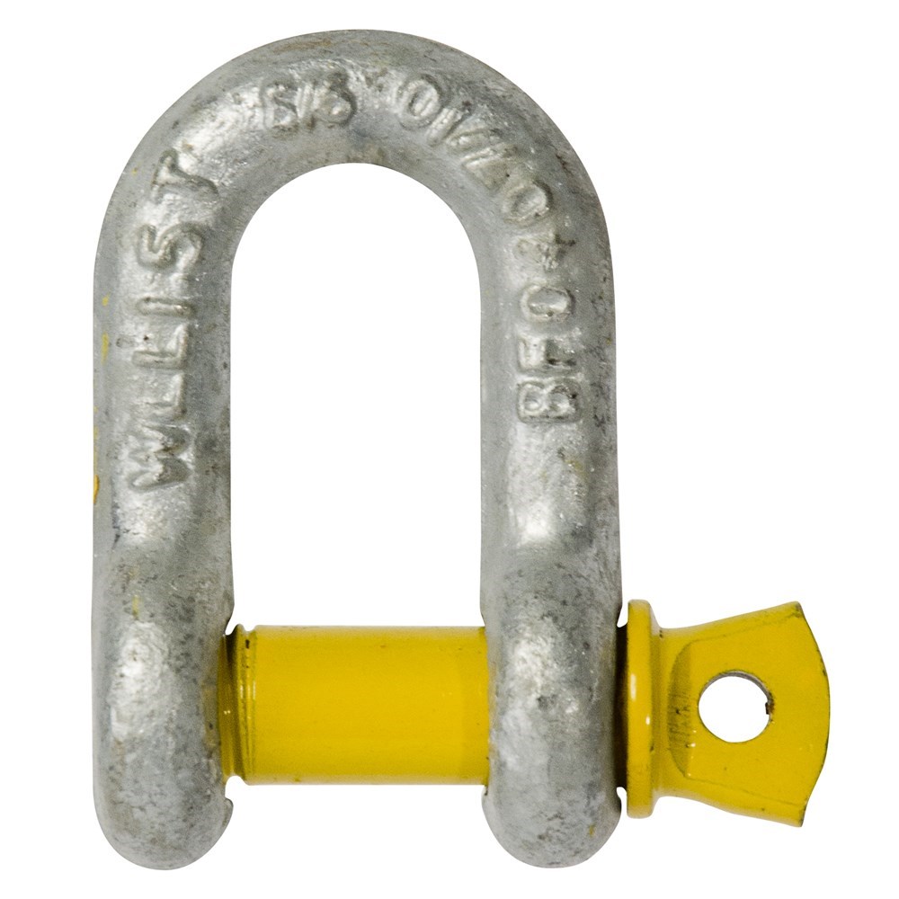 Beaver Yellow Pin Grade S Screw Pin Dee Shackle 25t