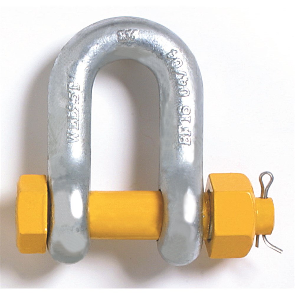 Beaver Yellow Pin Grade S Safety Pin Dee Shackle 4.7t