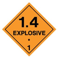 Explosive 1.4 Safety Sign