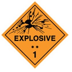 Explosive** 1 Safety Sign