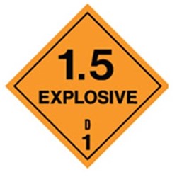 Explosive 1.5 Safety Sign 