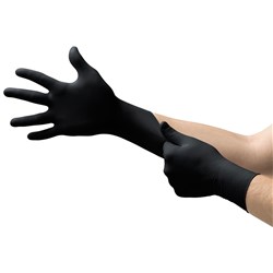 Ansell MicroFlex Black Nitrile Examination Grade Disposable Gloves