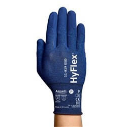 Ansell Hyflex ESD Gloves with Nitrile Fortix Palm