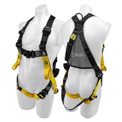 Harness Bsafe All Purpose Fall Arrest Small - Large PLUS Features 140KG Black Yellow