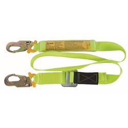 Shock Absorbing Lanyard B-Safe Web 2M-0.7M Adjus Steel Snap Hooks 50KG-140KG