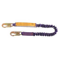 B-Safe Shock Absorbing Lanyard Elasticised 1.4m with BSM06650 Snap Hooks Each End