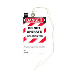 BB Print Tag Danger Do Not Operate Pack=25 moq-40