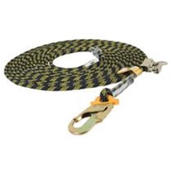 Saf/L 15M X 11mm C/W Sl S/Hk Black & Gold Kermantle Rope 100% Polyester