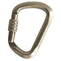 S/Steel Pear Screw Gate Karabiner 35Kn