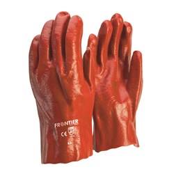 Frontier Red PVC Single Dipped Glove