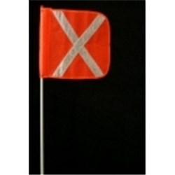 1.5 Flagstaff Heavy Duty Flag Reflective White Cross