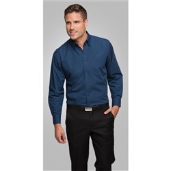 City Collection Mens Micro Check Button-Up Long Sleeve Shirt