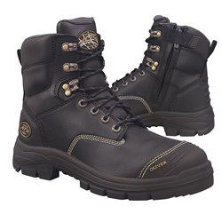 Oliver 55-345Z 150mm Zip Sided Boots Black