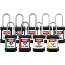 Master Lock Zenex Thermoplastice Safety Padlock Stainless steel White