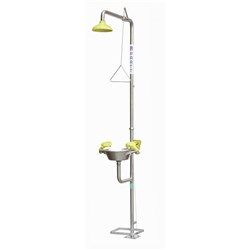 PBA Combination Deluge Showers Free Standing, Hand and Foot Operated Eye/Face Wash