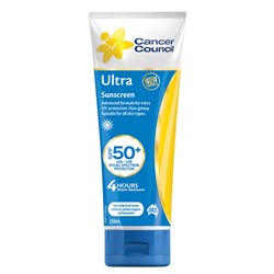 Cancer Council Sunscreen 50+ Ultra 250ml Tube