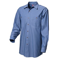 WS Workwear Mens Chambray Button-Up Shirt