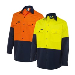 WS Workwear Horizontally Vented Mens Button-Up Shirt