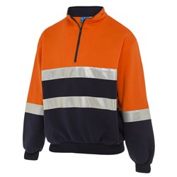 WS Workwear Hi-Vis Fleece Jumper with Reflective Tape