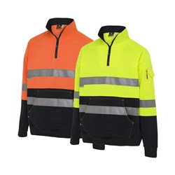 WS Workwear Hi-Vis Fleece Jumper with Reflective Tape