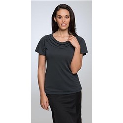 City Collection Womens Eva Clever Cowl Blouse