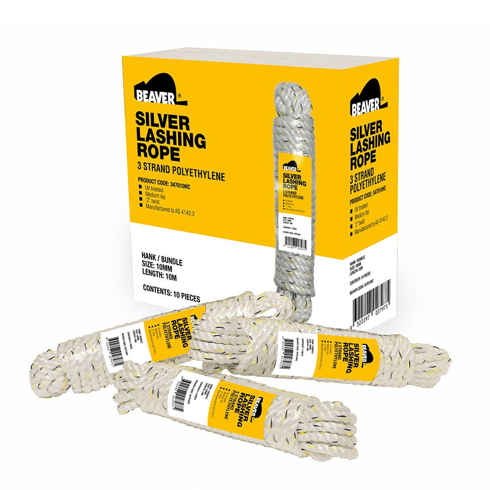 Beaver Silver Lashing Rope 10mm x 10m