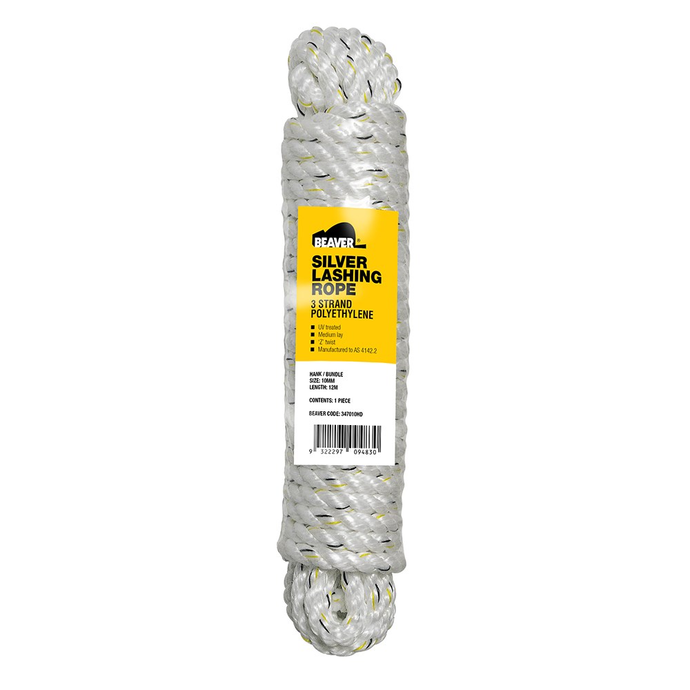 Beaver Silver Lashing Rope 10mm x 12m