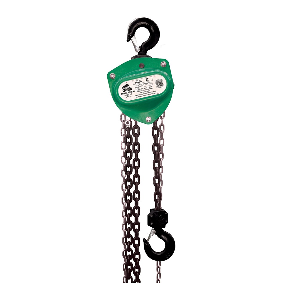 Beaver 3S Industrial Manual Chain Blocks With Overload Protection (3m Standard Lift) 2t