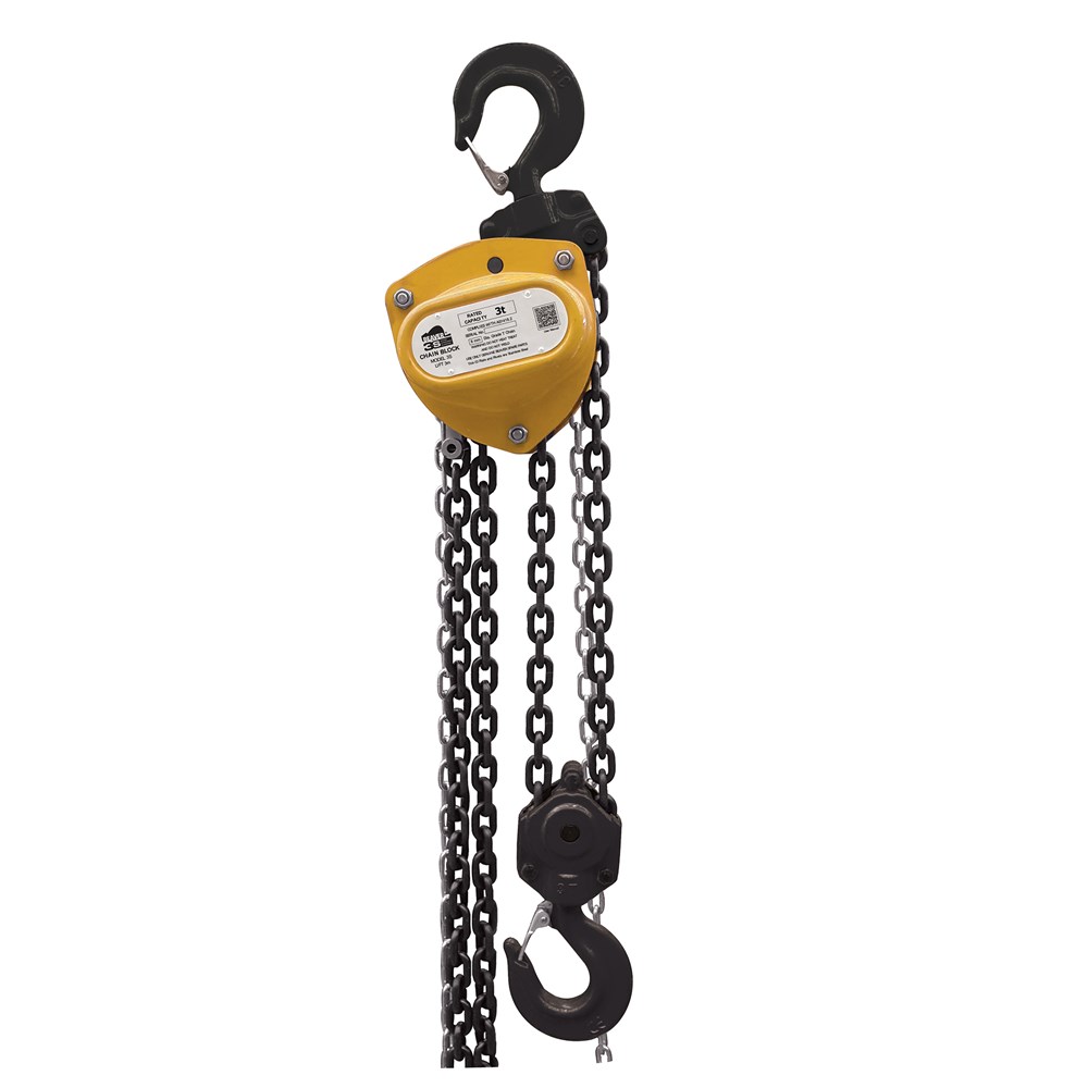 Beaver 3S Industrial Manual Chain Blocks with Overload Protection (6m Standard Lift) 3t