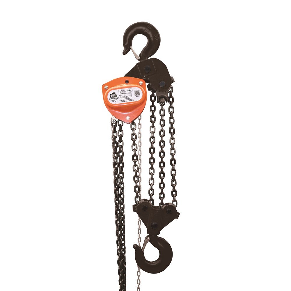 Beaver 3S Industrial Manual Chain Blocks with Overload Protection (6m Standard Lift) 10t