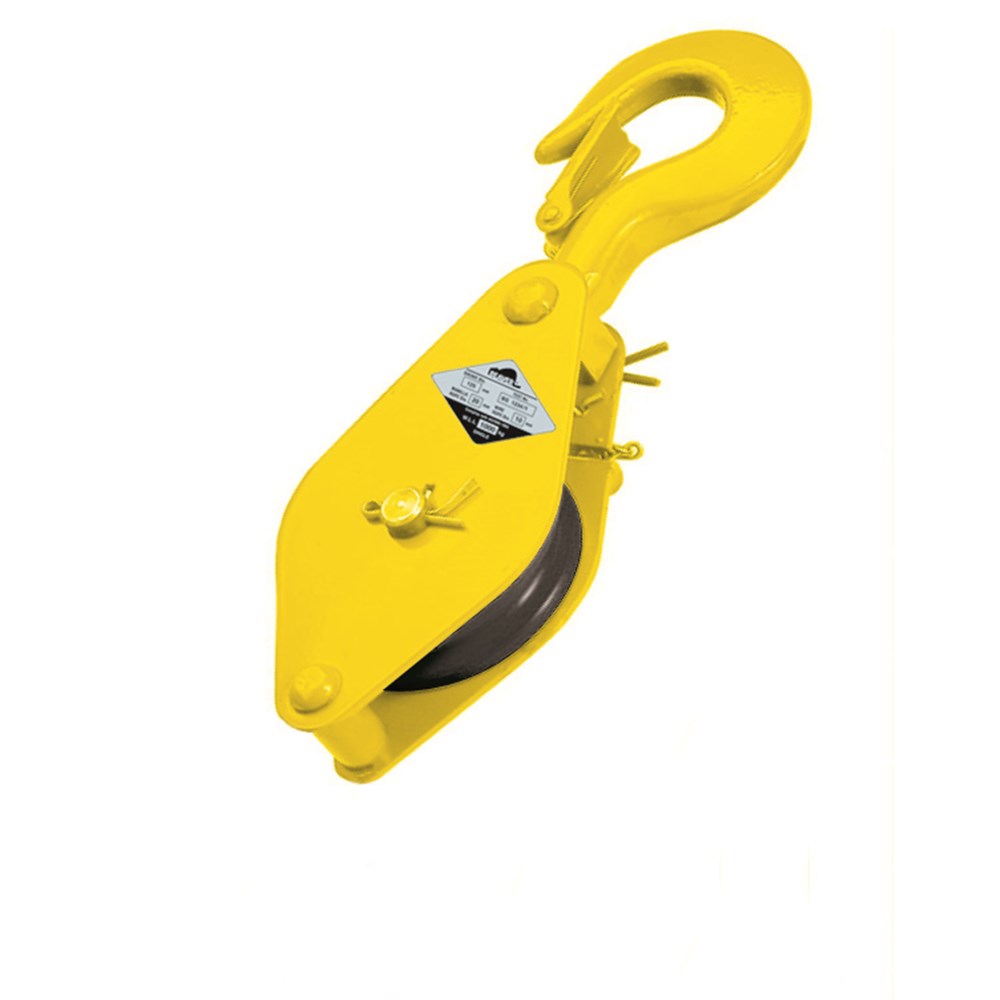 Beaver Single-Hand Operated Sheave Blocks with Swivel Hook 102mm