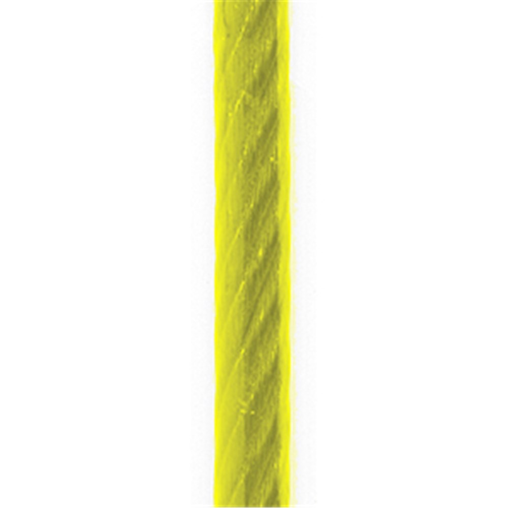 Beaver G1570 PVC Coated Galvanised Wire Rope With a Fibre Core - 6x19 (Yellow) 4mm x 6mm