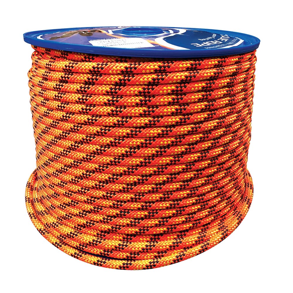 13mm Static Kermantle Rope Orange With Black Speck