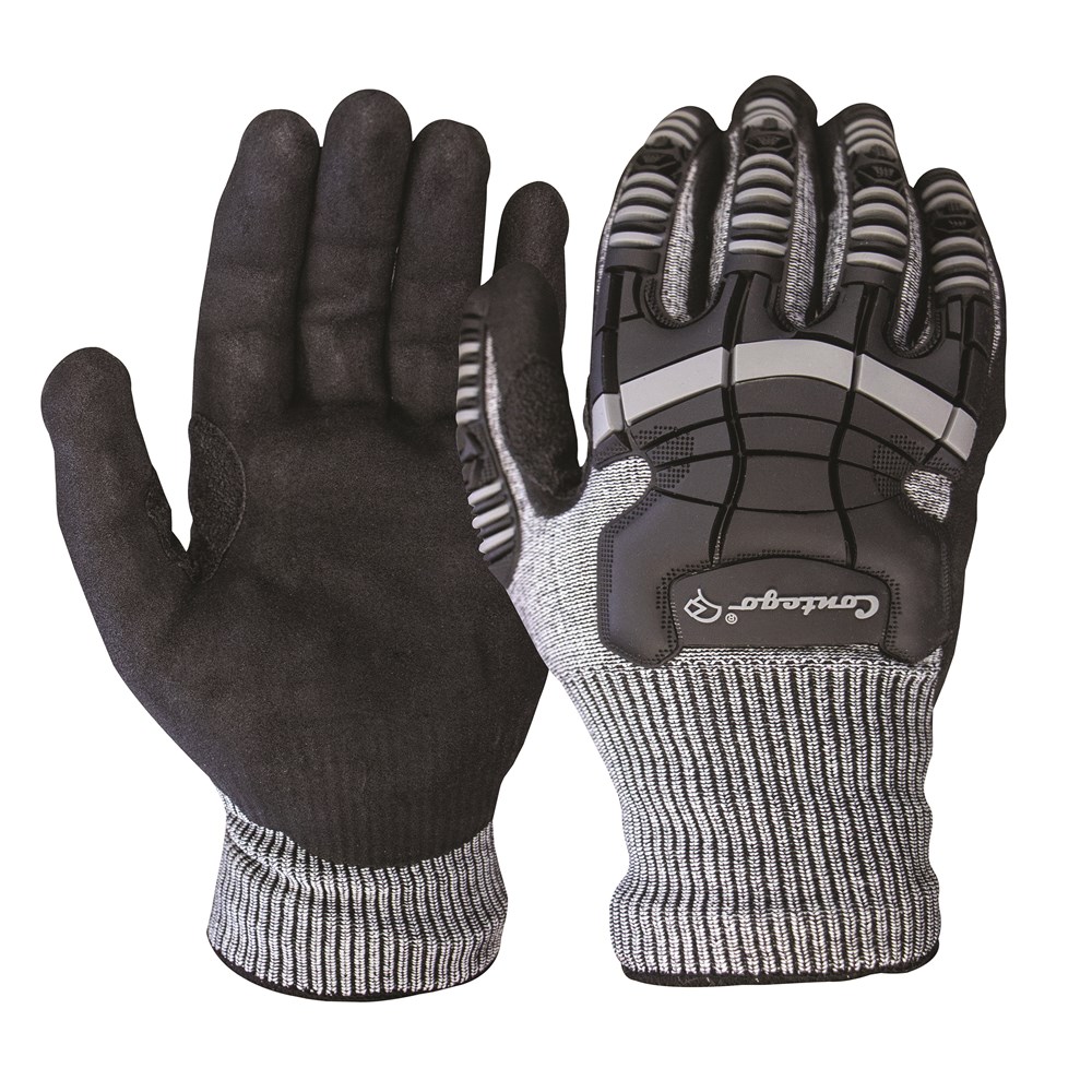 Contego Hybridz 360 Cut & Impact Protection Gloves Grey x Size 2 Extra Large