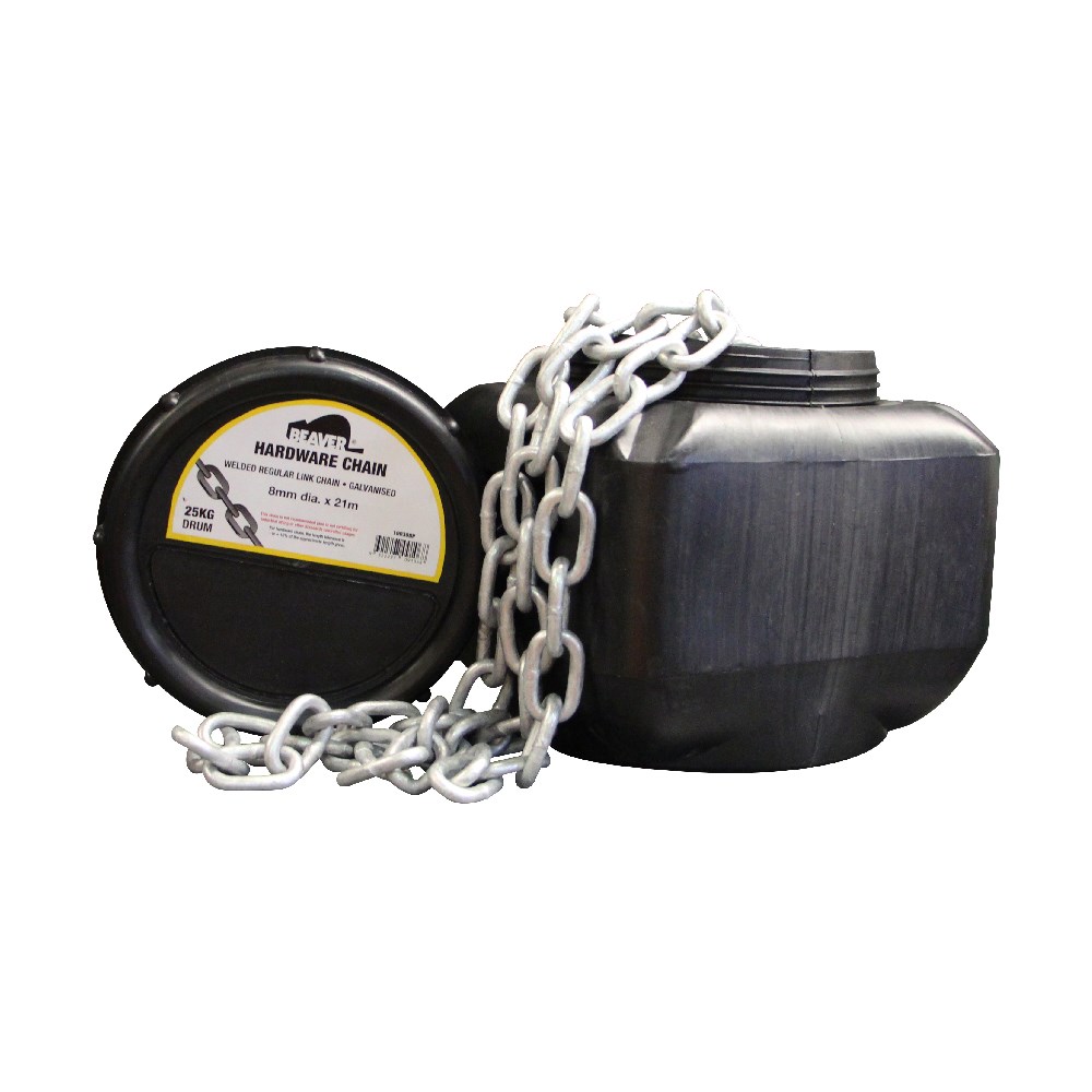 Beaver Proof Coil Chain General Link (25kg Pail) 3mm