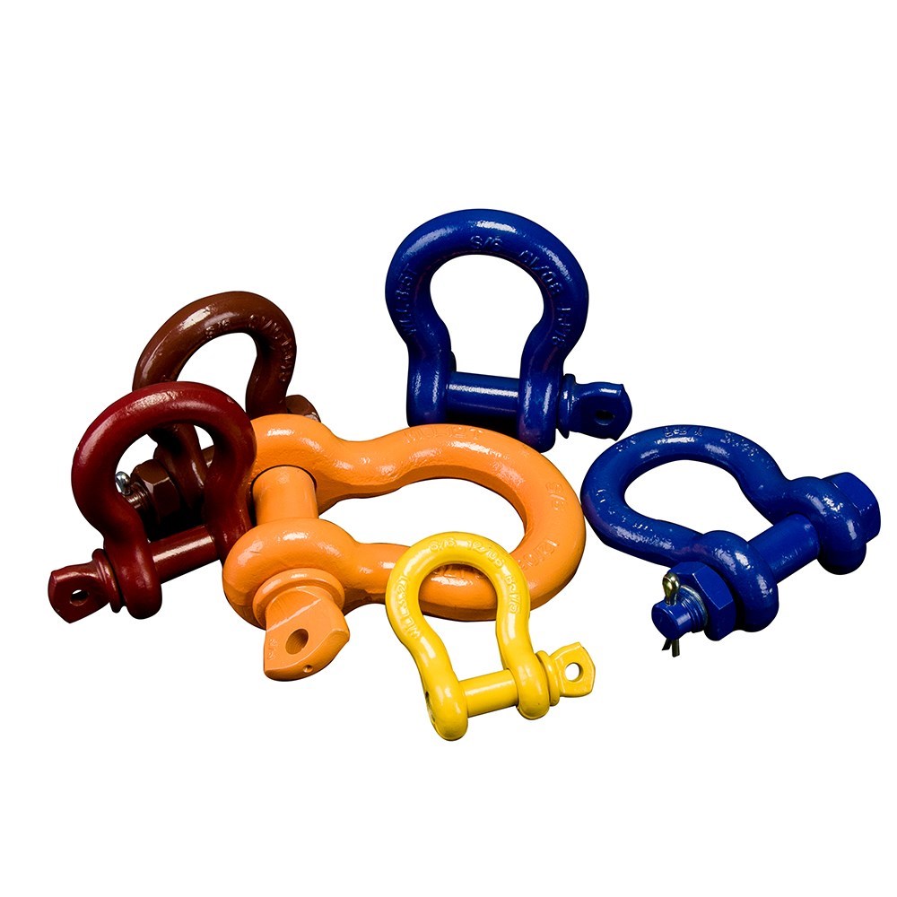 Beaver Colour Coded Screw Pin Bow Shackles 6.5t