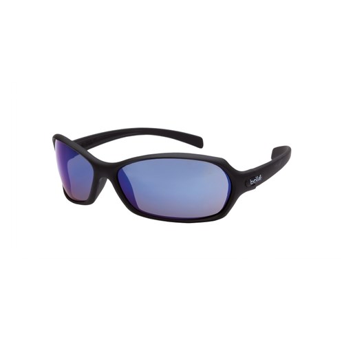 Bolle Hurricane Safety Glasses  Black Blue Flash Lens