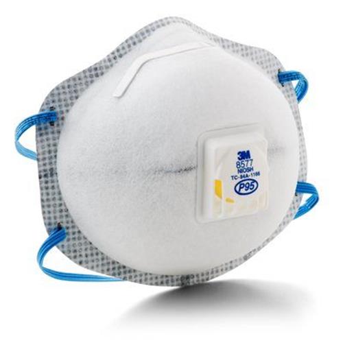 3M Cupped Particulate Respirator GP2 with Nuisance Level* Organic Vapour Relief, valved