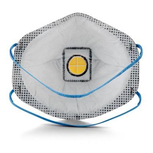 3M Cupped Particulate Respirator GP2 with Nuisance Level* Organic Vapour Relief, valved