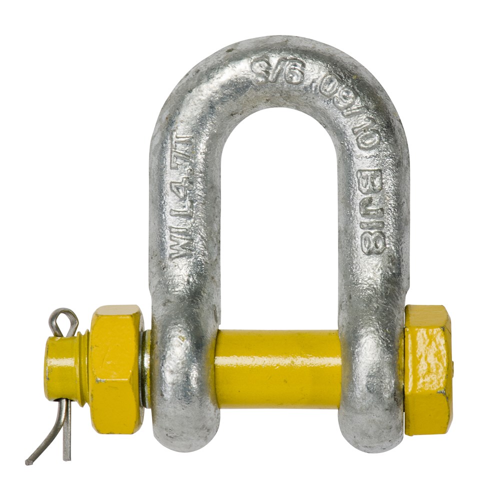 Beaver Yellow Pin Grade S Safety Pin Dee Shackle 3.2t