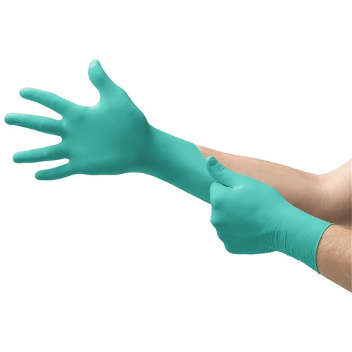 Ansell TouchNTuff Extended Cuff Textured-Grip Nitrile Disposable Gloves