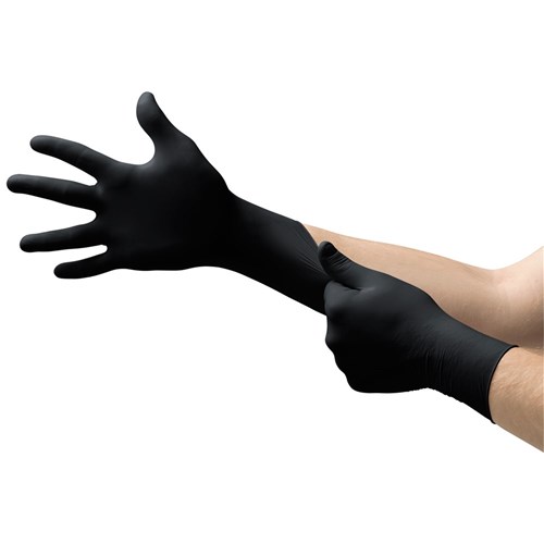 Ansell MicroFlex Black Nitrile Examination Grade Disposable Gloves