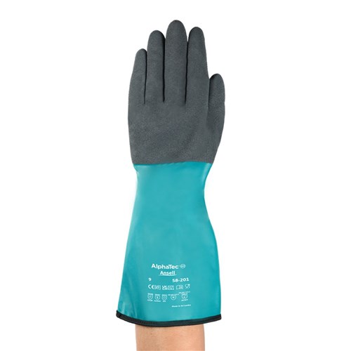 Glove Ansell Chemical AlphaTec 58 201 Chem Heat Cold 33cm