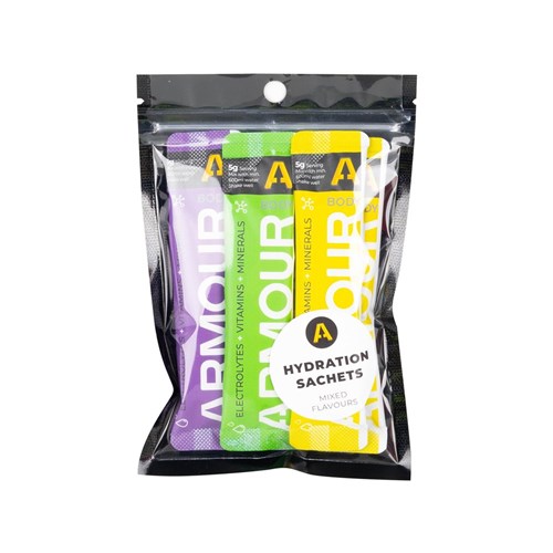 Body Armour Hydrate+Hypotonic Sachets Vending (6 Pack) 50 Pack/Carton