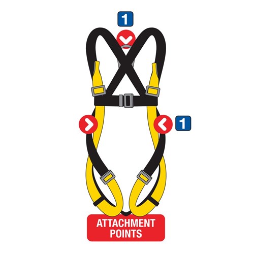 B-Safe Full Body All Purpose Harness with Centre Chest Strap