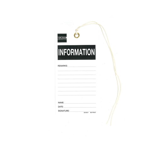 BB Print Information Tag Pack=25