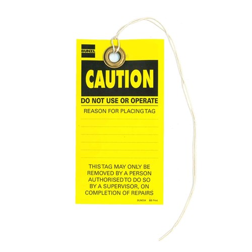 BB Print Tag Caution Out Of Service Pack=25