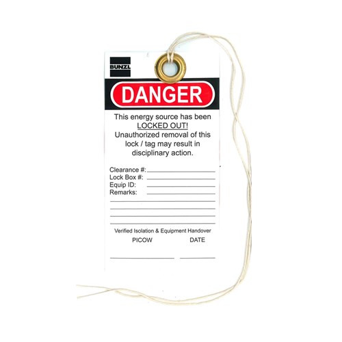 BB Print Tag Danger Do Not Operate Pack=25 moq-40